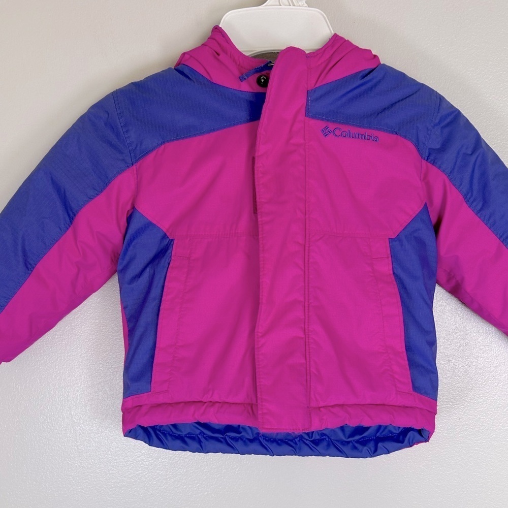 Columbia Kids Pink and Purple Reversible Winter Snow Jacket